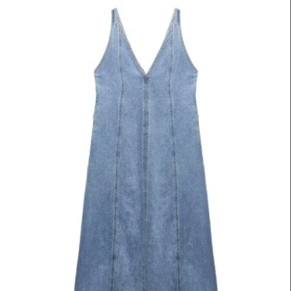 ★ZARA★ DENIM TRF MIDI DRESS s-l400.jpg